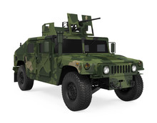 Humvee High Mobility Multipurpose Wheeled Vehicle Isolated