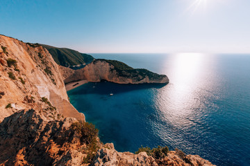 Wall Mural - Greece, Zakynthos,Panoramic view,Perfect sand beach and turquoise water