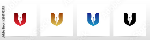 Photographie Pen And Shield Logo Design