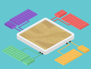 Wall Mural - sandbox technology test developing programs