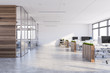 © ImageFlow - White and dark wood open space office interior