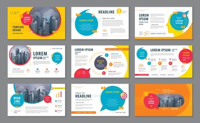 Wall Mural - abstract presentation templates, infographic elements template design set