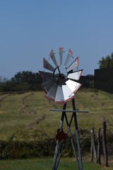 Wall Mural - Windmill and Hay Field