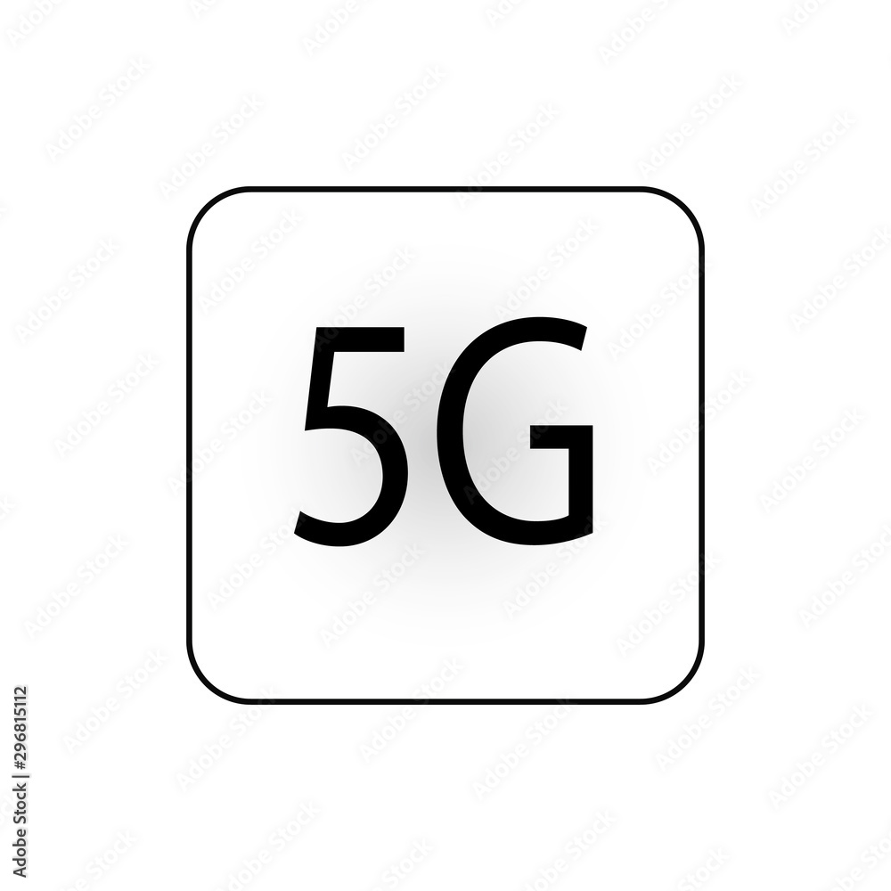 5G icon, Vector illustration on white background Stock Vector | Adobe Stock