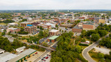 Fototapeta Do pokoju - Aerial View over the Buildings and Infrastructure in Clarksville Tennessee