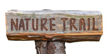 Rustic Wooden Nature Trail Sign