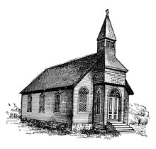 Church Vintage Illustration.