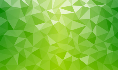 Poster - Tropical fresh nature color. Bio texture low poly green background v2 geometric mosaic Ai EPS