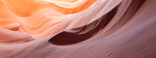 Colorful Wave Shape Rocks At The Antelope Canyon, Arizona, USA - Background And Textures Concept