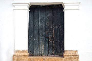 wood door in old house