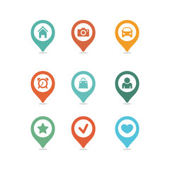 Leinwandbilder - Mapping pins icon