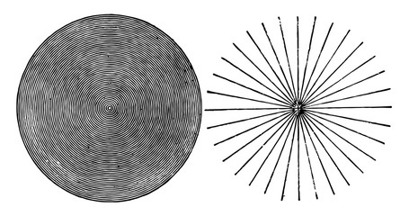 Wall Mural - Detection of Astigmatism vintage illustration.