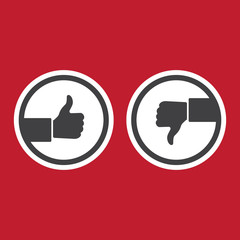 Sticker - Thumb up and Thumb down icon logo