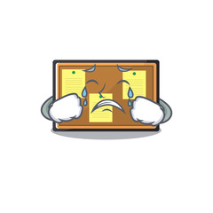 Sticker - Crying bulletin board isolated in the mascot