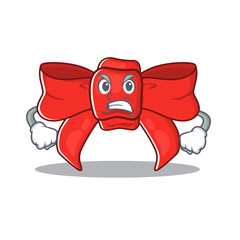 Wall Mural - Angry red ribbon bow the mascot shape