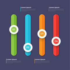 Colorful sliders infographic element for Business.