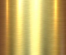 Metal Gold Texture Background, Golden Brushed Metallic Texture Plate.