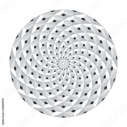 Circle design element. 3d geometric pattern.