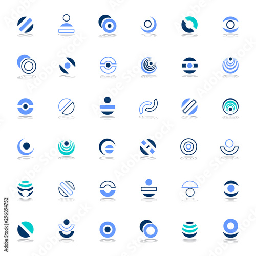 Abstract geometric icons. Design elements set.