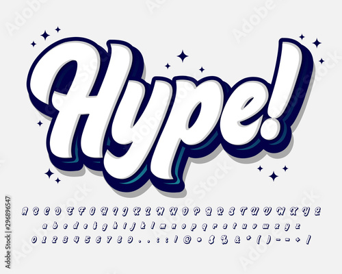 Fotomural Hipster youth alphabet style