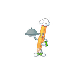 Sticker - Chef with food pencil stationery for in elementary school.