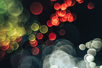 Aufkleber - Beautiful abstract fiber optical network cable on a multi colored glow background.