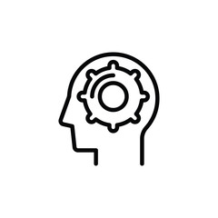 Poster - AI brain vector icon.
