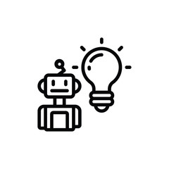 Poster - Robot, idea icon vector