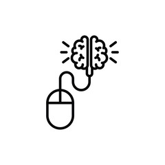 Poster - Click icon vector. Linear style sign for mobile concept and web design. Click symbol illustration. Pixel vector graphics - Vector.