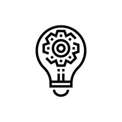 Poster - creativity, idea icon vector. linear style sign for mobile concept and web design. idea bulb symbol 
