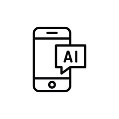 Poster - Artificial intelligence icon vector. Linear style sign for mobile concept and web design. Artificial intelligence symbol illustration. Pixel vector graphics - Vector.