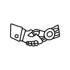 Poster - Agreement icon vector. Linear style sign for mobile concept and web design. Agreement  symbol illustration. Pixel vector graphics - Vector.