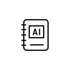Poster - Artificial intelligence document icon vector.