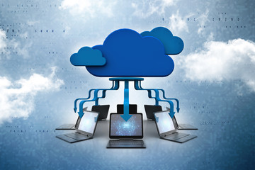 Poster - 3d rendering technology Computer network