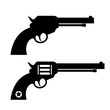 © Arcady - Gun revolver silhouette vector icon