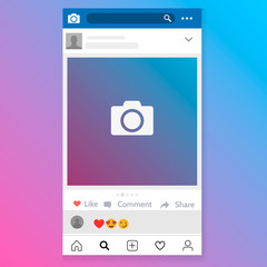 Poster - Social Network Frame mockup Vector Illustration