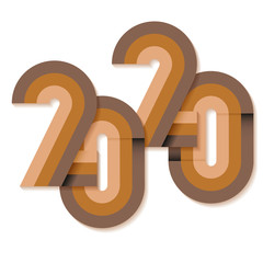 Poster - 2020 New Year vintage retro banner