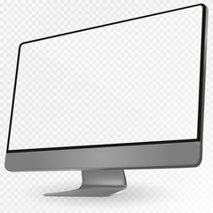 Poster - Desktop computer display isolated on white background. Modern computer mockup.