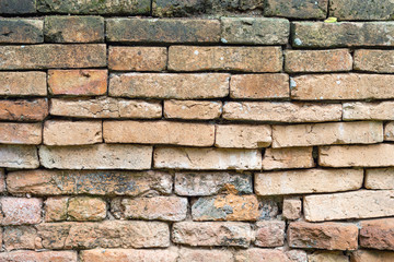 Wall Mural - Close-up of old brick wall background textured