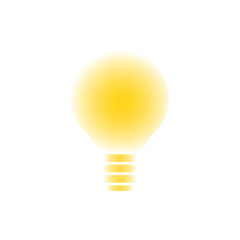 Poster - Yellow lamp icon on white isolated background.