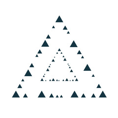 Poster - Triangle geometric frames or borders that formed by circle.