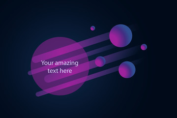 Poster - Abstract futuristic space background or banner.