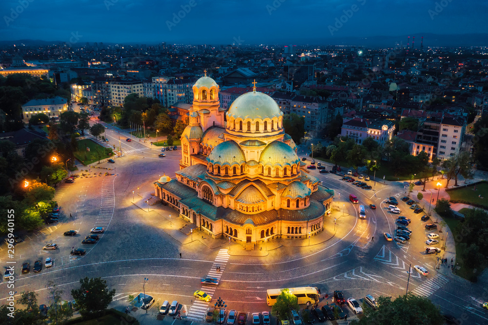 Obraz na płótnie Alexander Nevsky Cathedral in Sofia, Bulgaria, taken in May 2019 w salonie