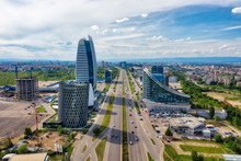 Skyscrapers In The Business District Of Sofia, Bulgaria, Taken In May 2019