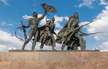 Monument "Heroic Defenders Of Leningrad" On Victory Square In Saint Petersburg