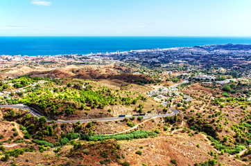 Canvas Print - Fuengirola von Mijas gesehen