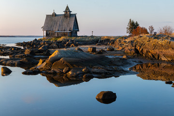 Wall Mural - lighthouse at sunset