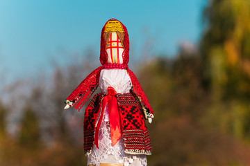 Slavic magical doll, handmade magic, concept of voodoo 