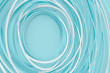 © ParamePrizma - Abstract volume background with the image of a random rotating thin rings. 3D illustration