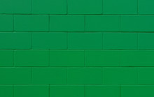 Green Painted Brick Wall Texture And Background - Image